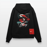 Guanyin, Muschel, 1st | Heavyweight Oversized Bio Hoodie, Unisex - SOLID BLACK