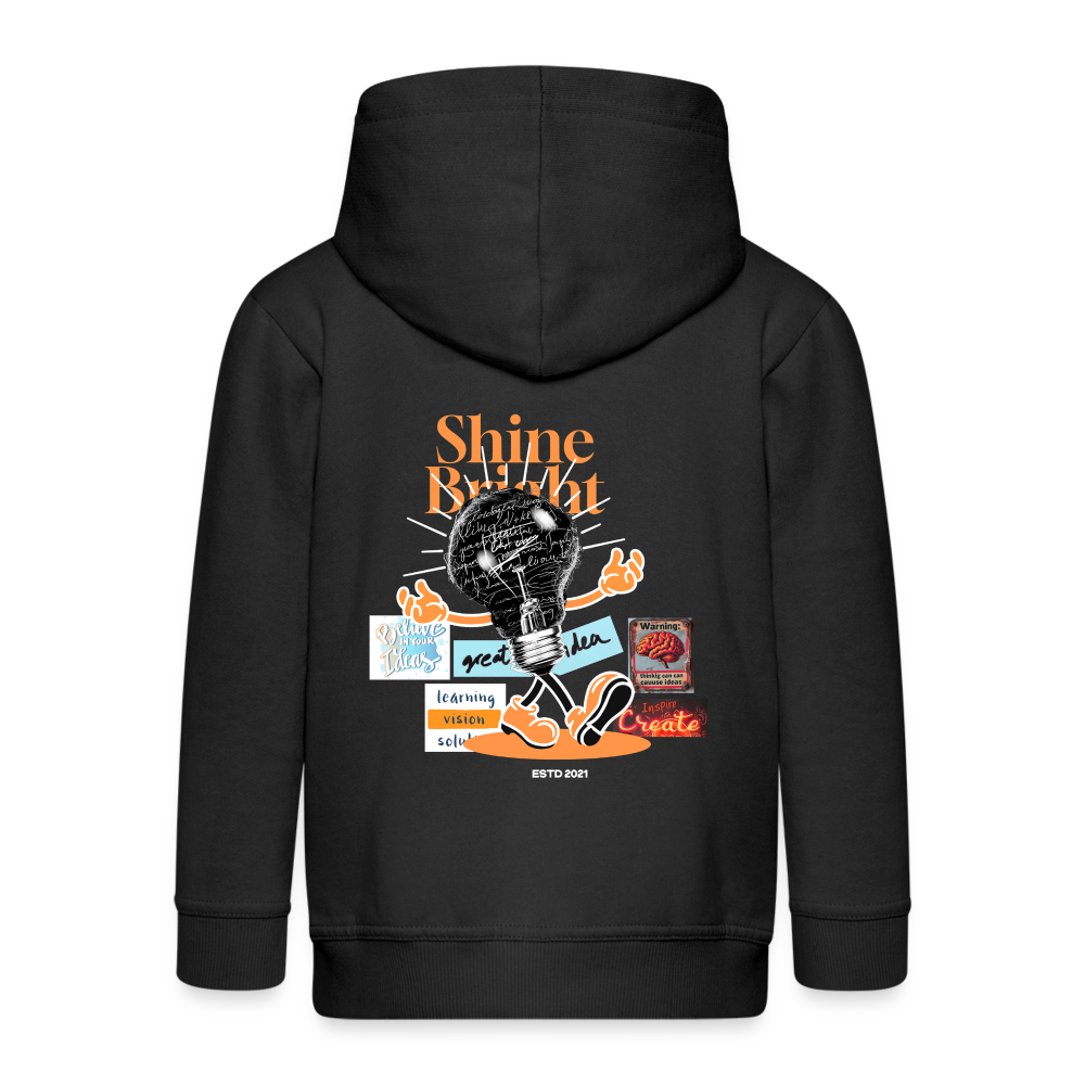 Gulperî, Glühbirne, 1st | Kinder Zip Hoodie - Schwarz