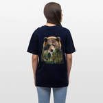 Ghadab, Bär, 1st | Essential, Relaxed Fit Unisex Bio T-Shirt - Navy