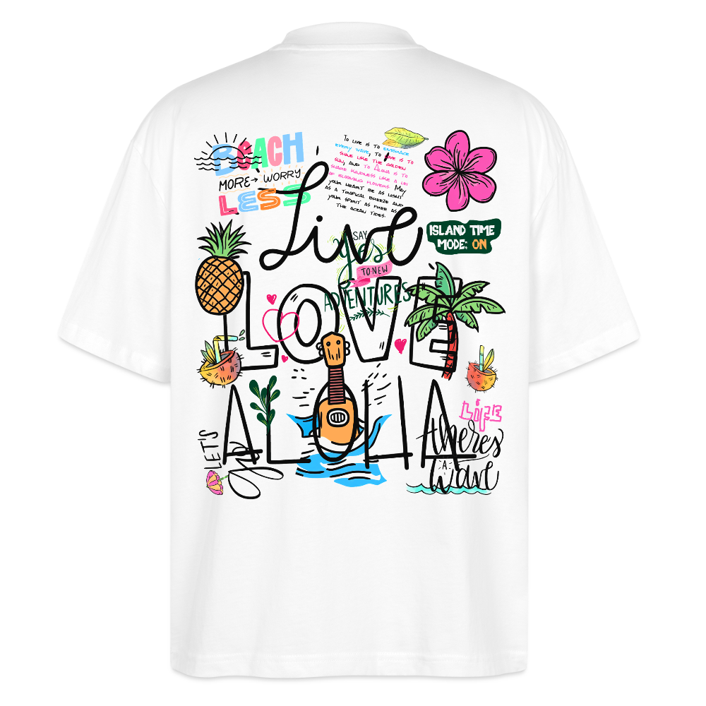 Draevenor, Blumen, 1st | Blaster, Oversize Bio T-Shirt, Unisex - Weiß