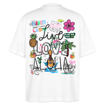 Draevenor, Blumen, 1st | Blaster, Oversize Bio T-Shirt, Unisex - Weiß