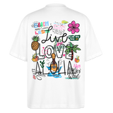 Draevenor, Blumen, 1st | Blaster, Oversize Bio T-Shirt, Unisex - Weiß