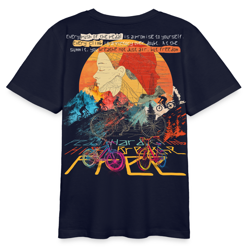 Panos, Fahrrad, 1st | Teenager Bio T-Shirt - Navy