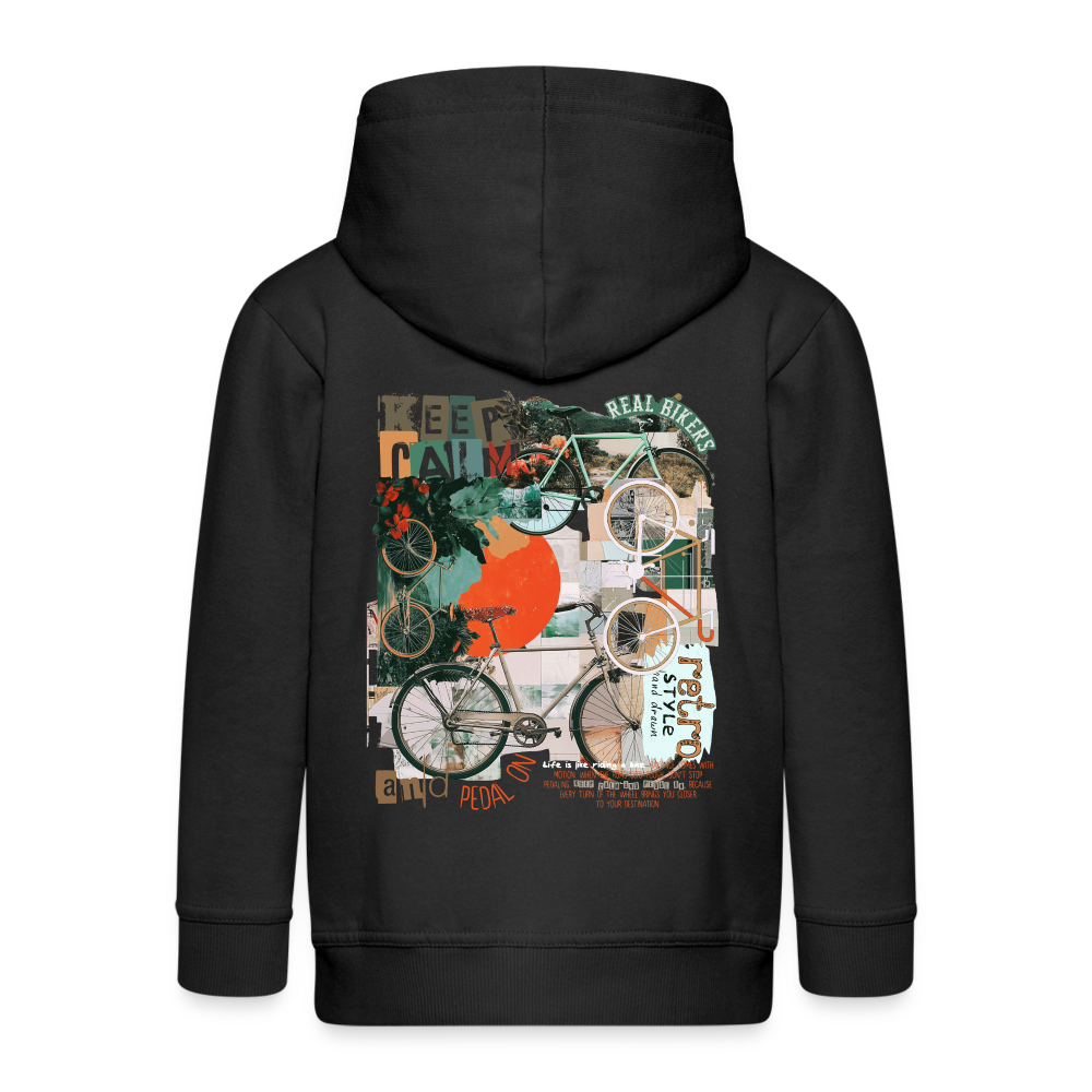 Eldrathis, Fahrrad, 1st | Kinder Zip Hoodie - Schwarz