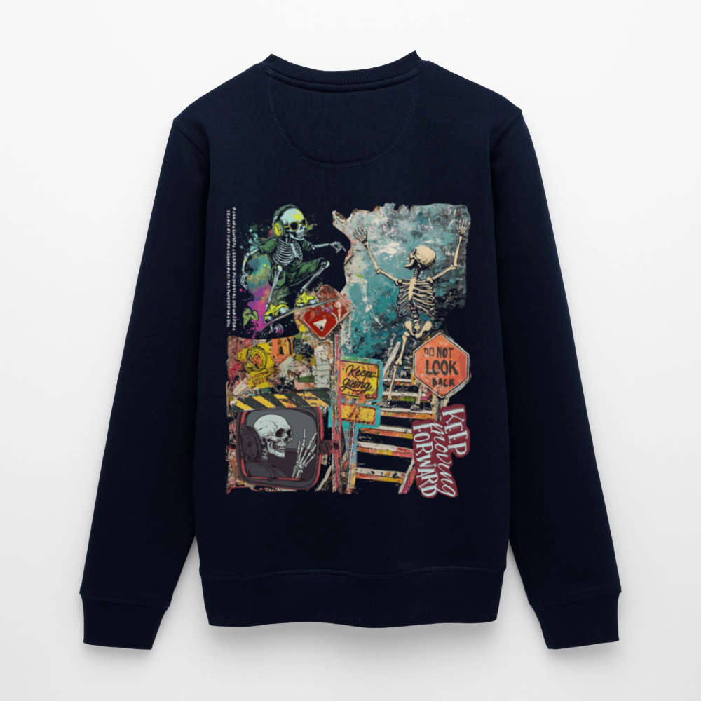 Tangaroa , Skelet, 1st | Roller, Unisex Bio-Sweatshirt - Navy