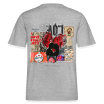 Galevar, Liebe, 1st | Essential, Relaxed Fit Unisex Bio T-Shirt - Grau meliert