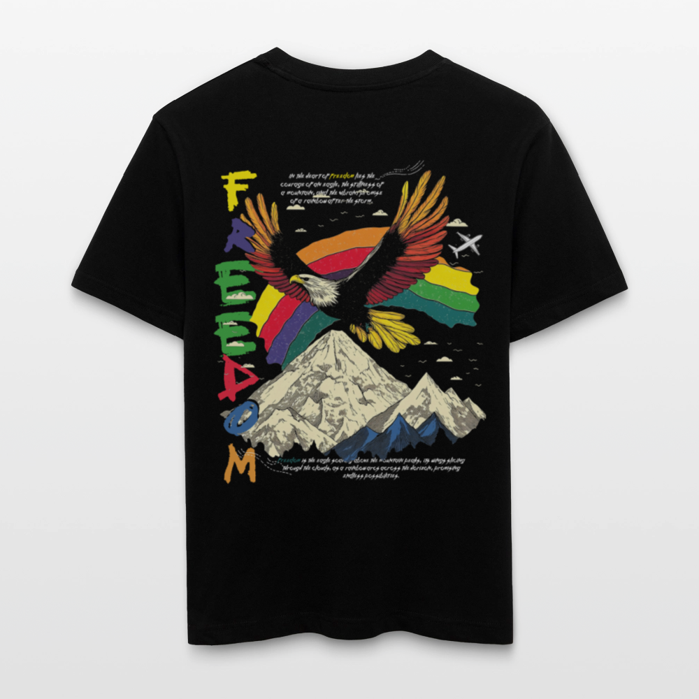 Susanoo, Adler, 1st | Essential, Relaxed Fit Unisex Bio T-Shirt - Schwarz
