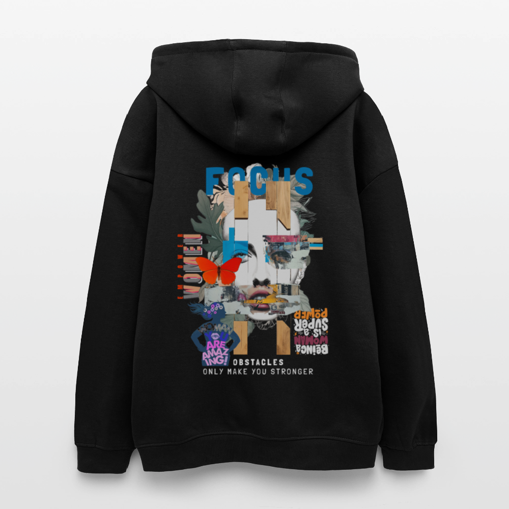 Nerthus, Gesicht, 1st | Freshhood, Oversized Unisex Hoodie - Schwarz