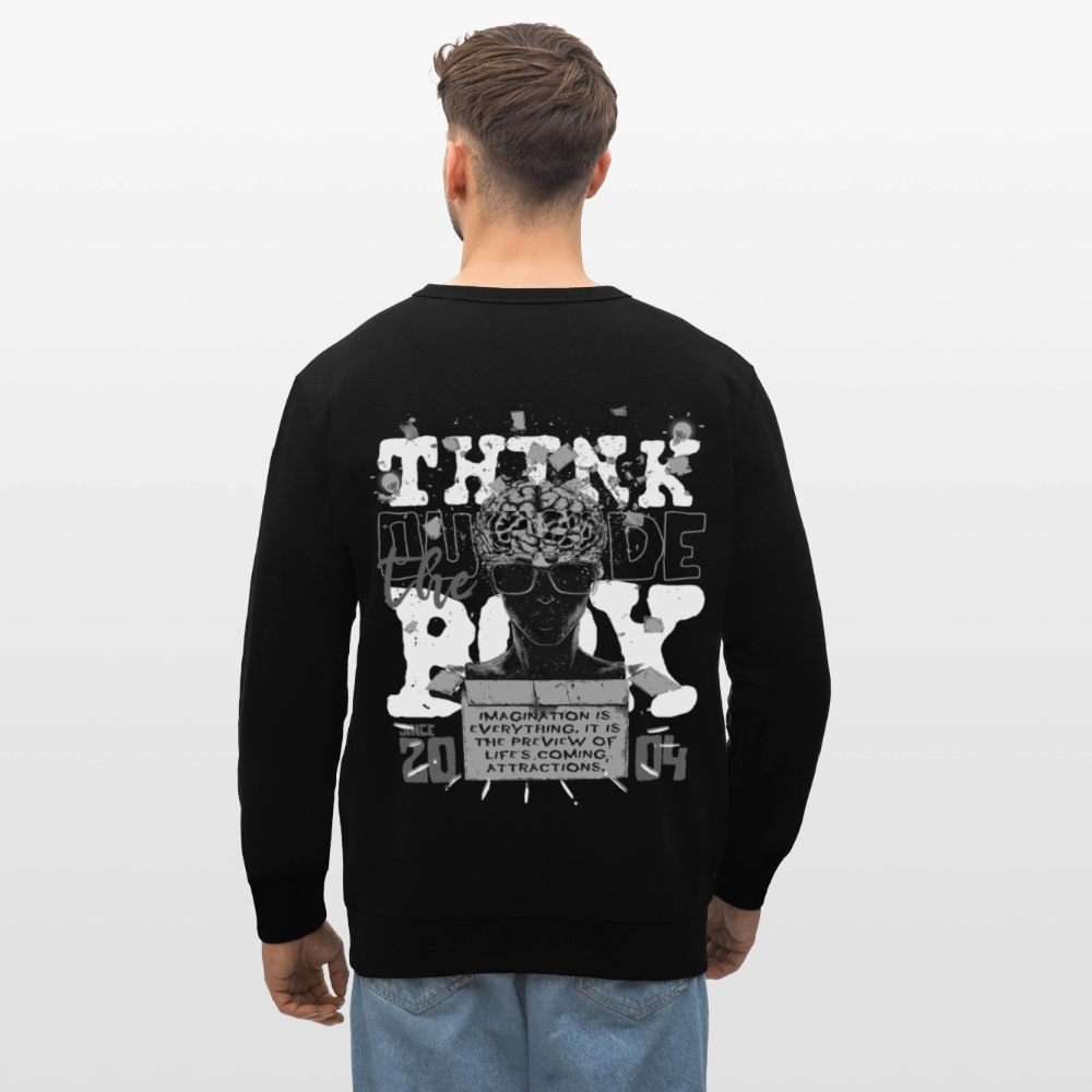 Nyxan, Gehirn, 1st | Roller, Unisex Bio-Sweatshirt - Schwarz