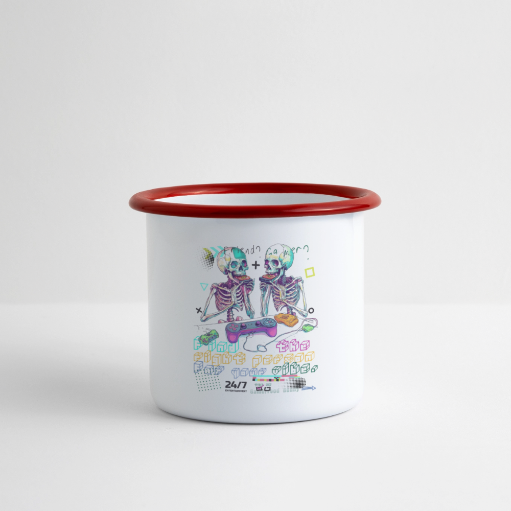 Malakar, Gaming, 1st | Emaille-Tasse - Weiß/Rot