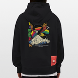 Susanoo, Adler, 1st | Heavyweight Oversized Bio Hoodie, Unisex - SOLID BLACK