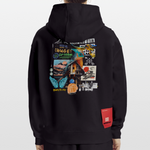 Nüwa, Wandern, 1st | Heavyweight Oversized Bio Hoodie, Unisex - SOLID BLACK
