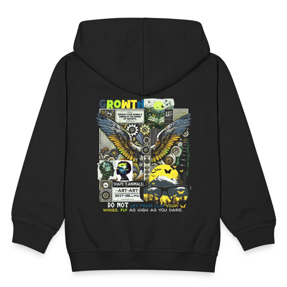 Lugh , Engel, 1st | Kinder Zip Hoodie - Schwarz