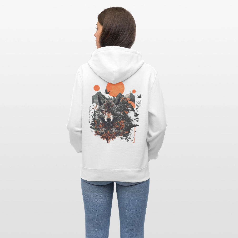 Vaermundis, Wolf, 1st | Cruiser, Unisex Bio-Hoodie - Weiß