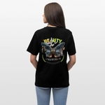 Harith, Schmetterling, 1st | Essential, Relaxed Fit Unisex Bio T-Shirt - Schwarz
