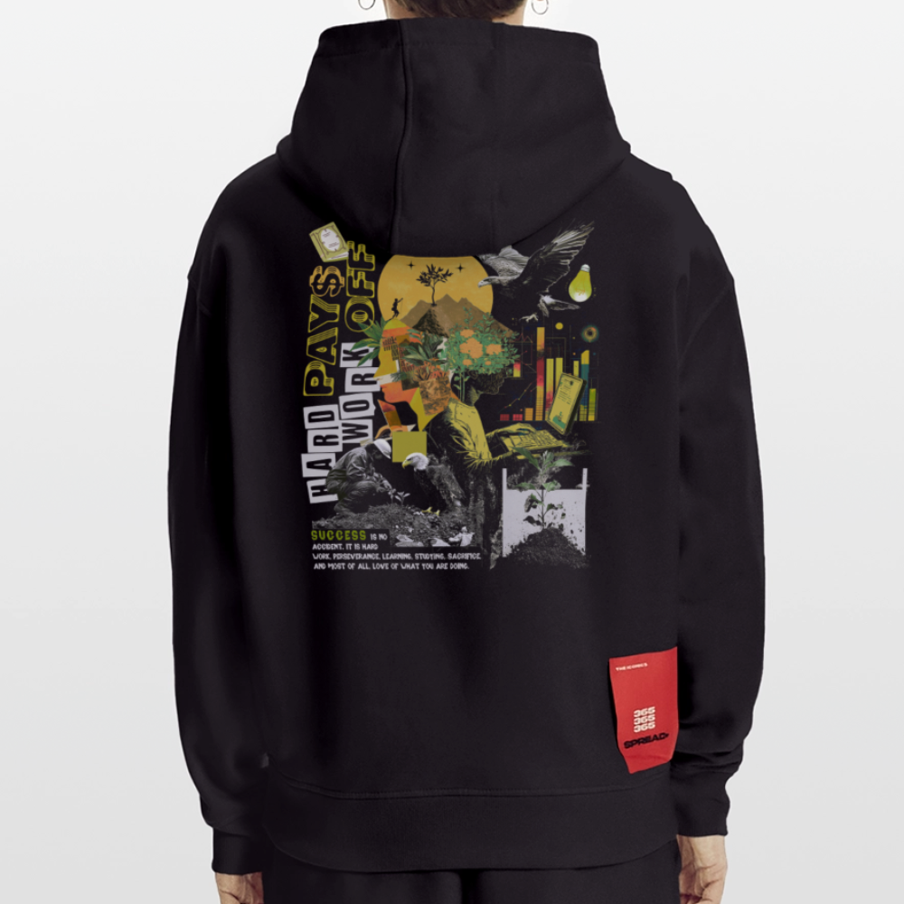 Ryujin, Falke, 1st | Heavyweight Oversized Bio Hoodie, Unisex - SOLID BLACK