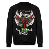 Amaterasu , Engelsflügel, 1st | Roller, Unisex Bio-Sweatshirt - Schwarz