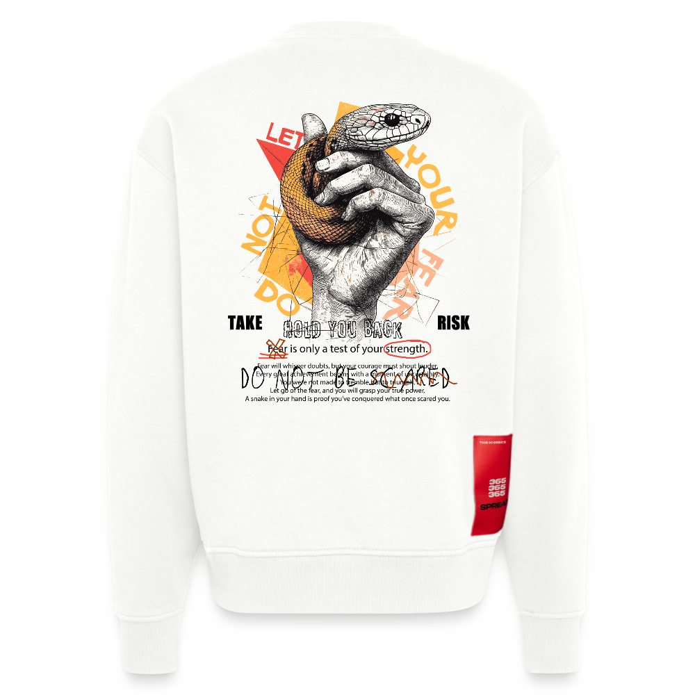 Eldamar, Schlange, 1st | Heavyweight Oversized Bio Sweater, Unisex - OFF WHITE