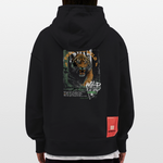 Demeter, Tiger, 1st | Heavyweight Oversized Bio Hoodie, Unisex - SOLID BLACK