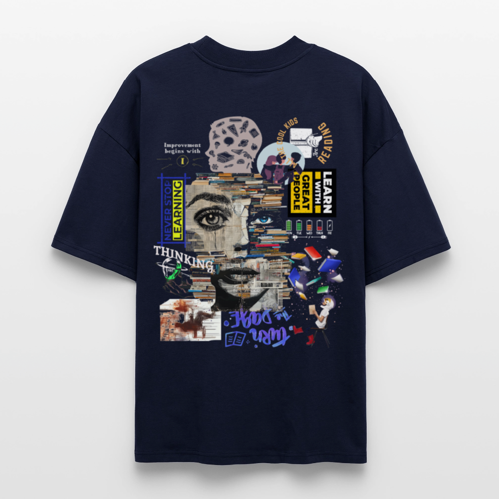 Tianlong, Gesicht, 1st | Blaster, Oversize Bio T-Shirt, Unisex - Navy