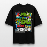 Thesean, Pinsel, 1st | Blaster, Oversize Bio T-Shirt, Unisex - Schwarz