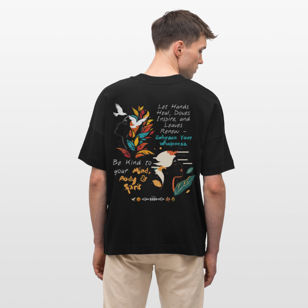 Arwa, Taube, 1st | Blaster, Oversize Bio T-Shirt, Unisex - Schwarz