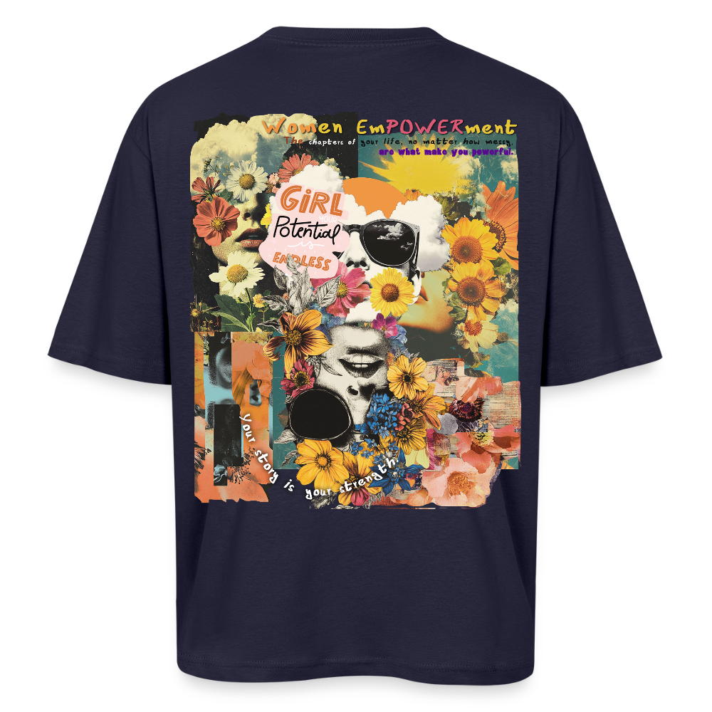 Vaelthar, Blumen, 1st | Breezy, Oversized Unisex T-Shirt - Navy