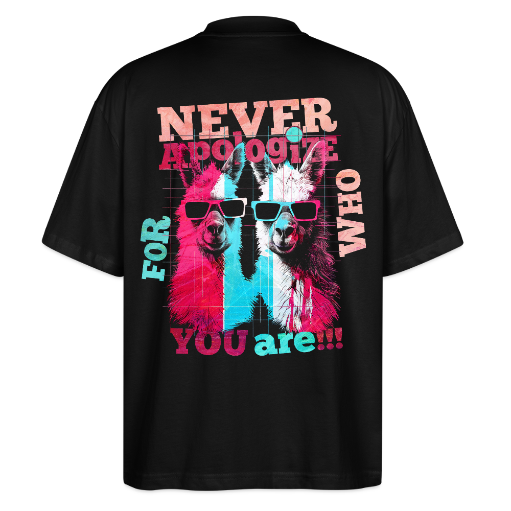 Tenjin, Alpaka, 1st | Blaster, Oversize Bio T-Shirt, Unisex - Schwarz