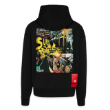 Dionyson, U-Bahn, 1st | Heavyweight Oversized Bio Zip Hoodie, Unisex - SOLID BLACK