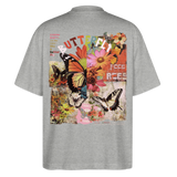 Azaroth2, Schmetterling, 1st | Blaster, Oversize Bio T-Shirt, Unisex - Grau meliert
