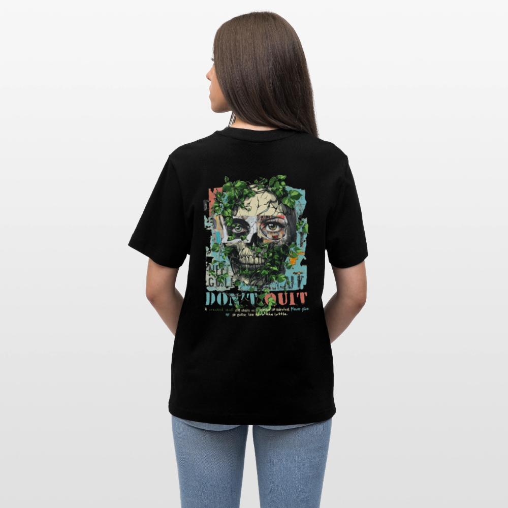 Persephi, Totenkopf, 1st | Essential, Relaxed Fit Unisex Bio T-Shirt - Schwarz