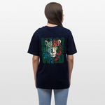 Irise, Leopard, 1st | Essential, Relaxed Fit Unisex Bio T-Shirt - Navy