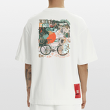 Eldrathis, Fahrrad, 1st | Heve, Heavyweight Oversized Bio T-Shirt, Unisex - OFF WHITE
