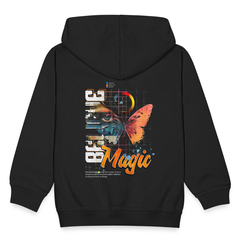 Derdiyok, Schmetterling, 1st | Kinder Zip Hoodie - Schwarz